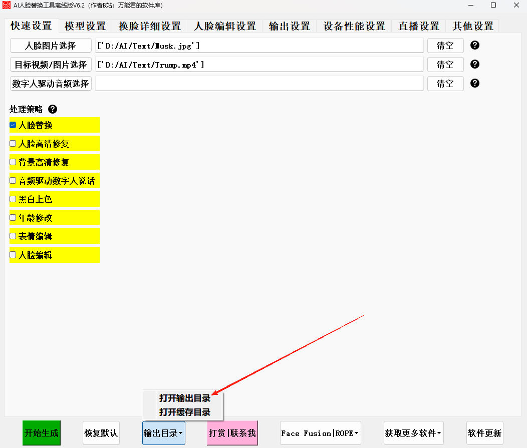 AI视频换脸工具