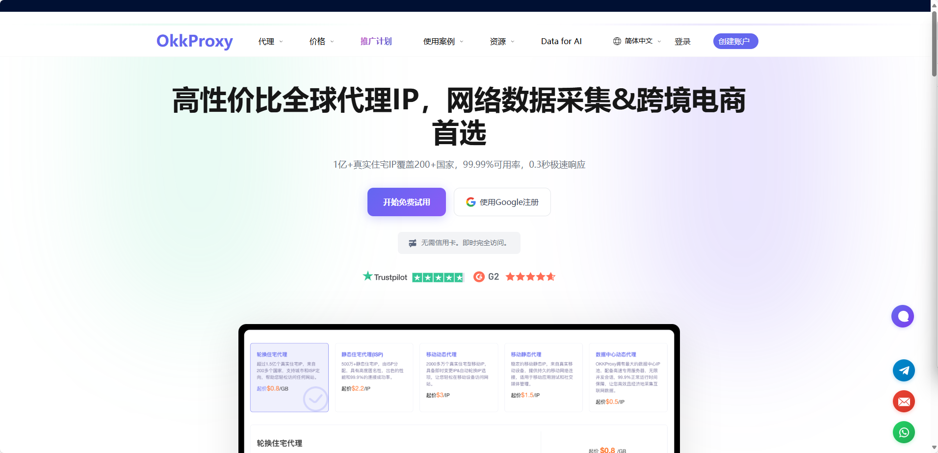 OkkProxy全球代理IP