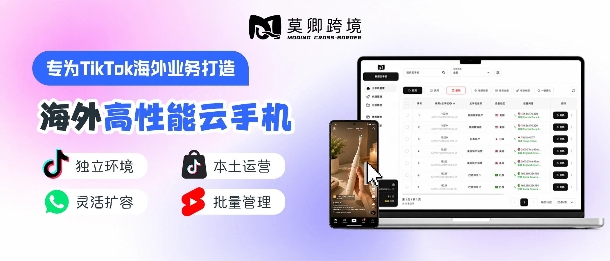 Moqing海外云手机